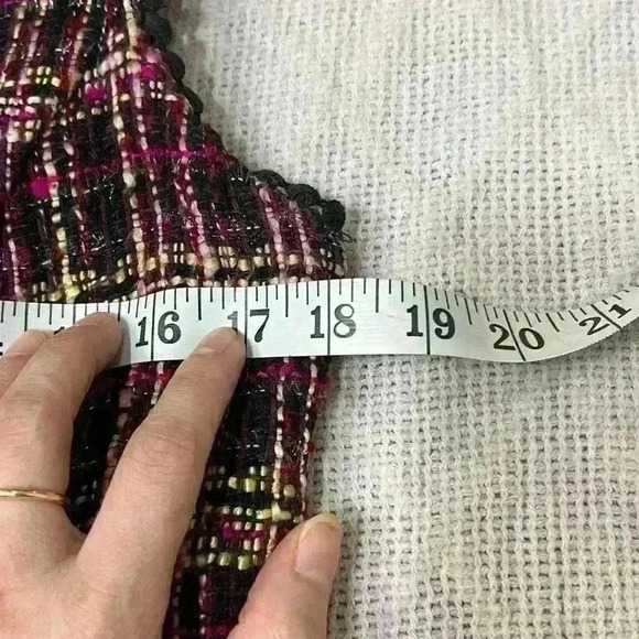 Nanette Lepore Plaid Tweet Above the Knee Fit And Flare Dress Sz 8 - Picture 10 of 11